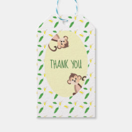 Affen Peeking Bananenschale Tropenleaf Geschenkanhänger