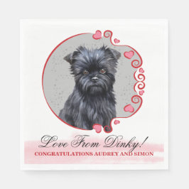 Affen Pinscher Wedding Napkin mit Foto für Haustie Serviette