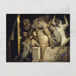 Affen Postcard: Affen Art Critics Postkarte