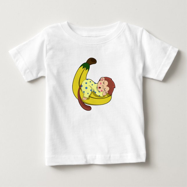 Affen schlafen in Pajamas Baby T-shirt (Vorderseite)