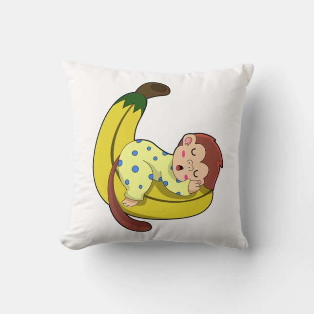 Affen schlafen in Pajamas Kissen (Vorderseite)