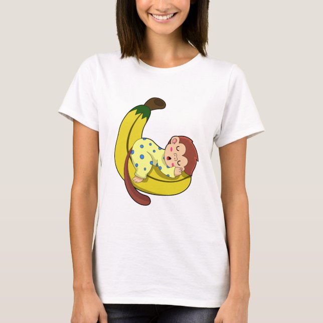 Affen schlafen in Pajamas T-Shirt (Vorderseite)