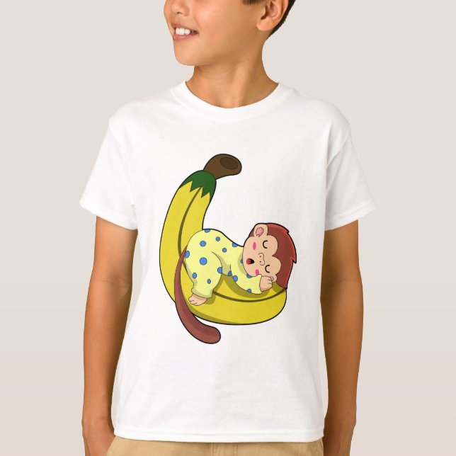 Affen schlafen in Pajamas T-Shirt (Vorderseite)
