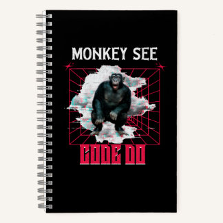 Affen sehen Code, machen Web-Entwickler Humor Notizbuch