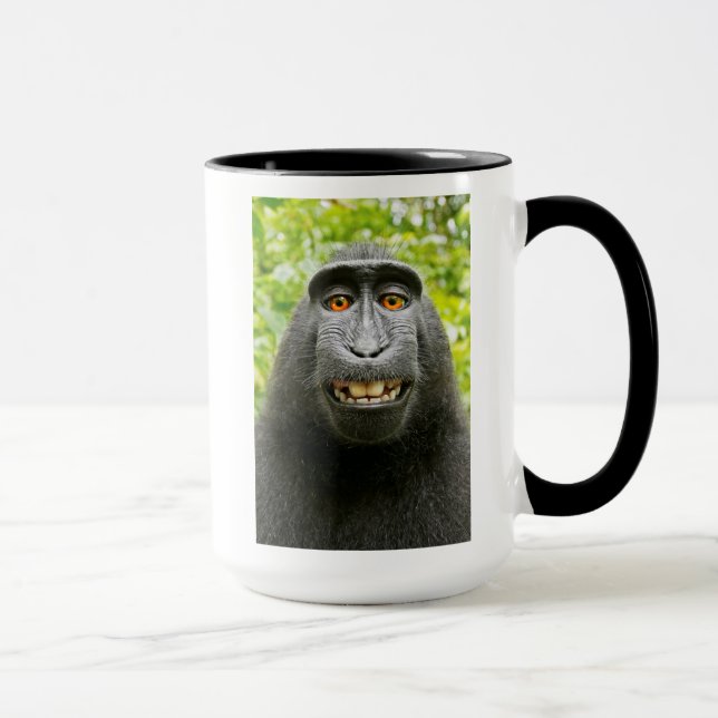 Affen-Selfie Tasse (Rechts)