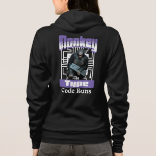 Affen-Typ, Code läuft lustig Full-Stack-Entwickler Hoodie