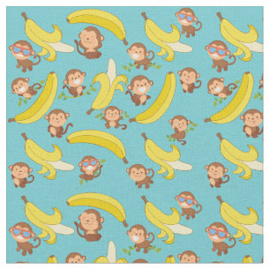 Affen und Bananen Stoff