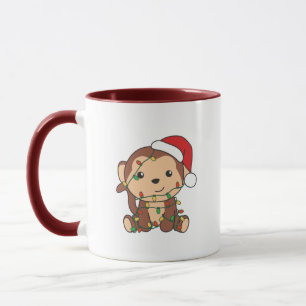 Affen Weihnachten Wintertiere Affen Tasse