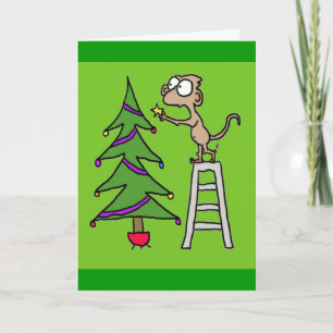 Affen-Weihnachtskarte Feiertagskarte