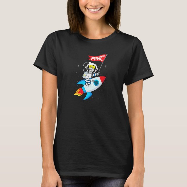 Affen zum Mond Amc Kurz Squeeze T-Shirt (Vorderseite)