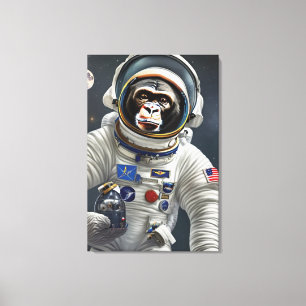 Affenastronauten-Leinwanddruck Leinwanddruck