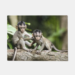 Affenbabys in der Natur Fußmatte
