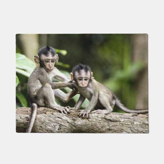 Affenbabys in der Natur Fußmatte (Vorderseite)