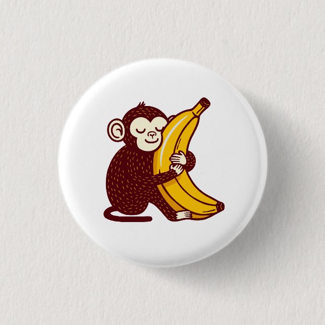Affenbanane Liebe Button (Vorderseite)