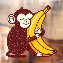 Affenbanane Liebe Fensteraufkleber