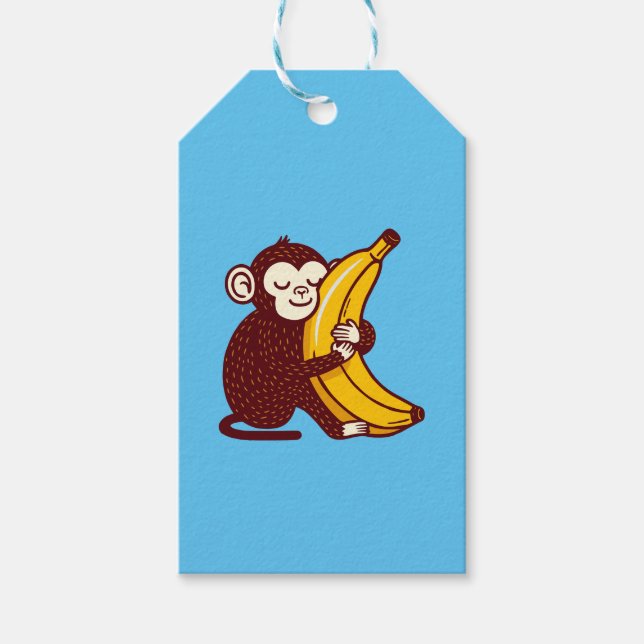 Affenbanane Liebe Geschenkanhänger (Vorderseite)