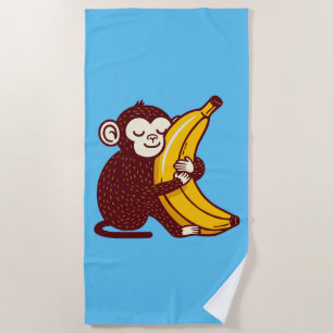 Affenbanane Liebe Strandtuch