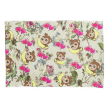 Affenbananen Pink Hearts Floral