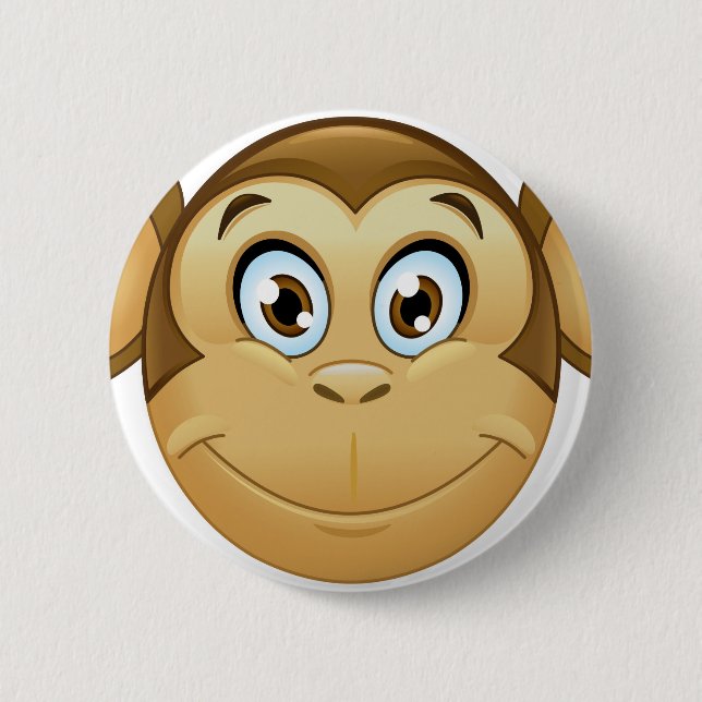 Affenemoji Button (Vorderseite)