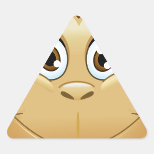 Affenemoji Dreieckiger Aufkleber