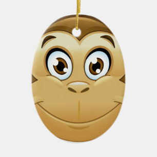 Affenemoji Keramikornament