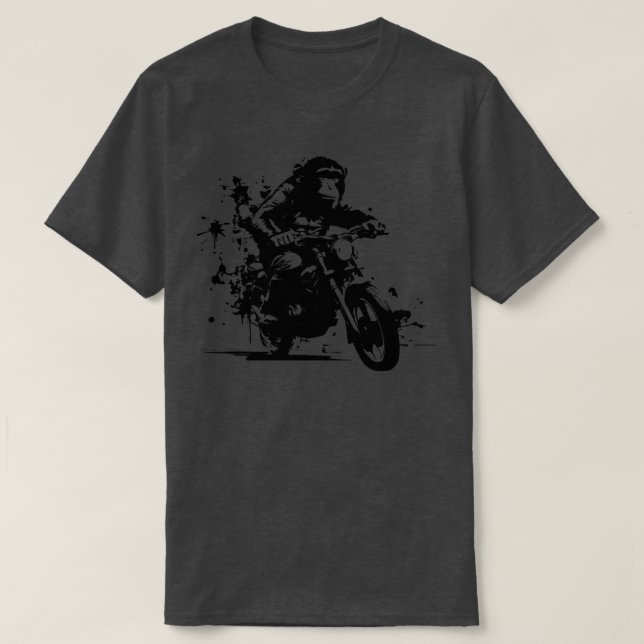 Affenfahrten auf dem Motorrad T-Shirt (Design vorne)