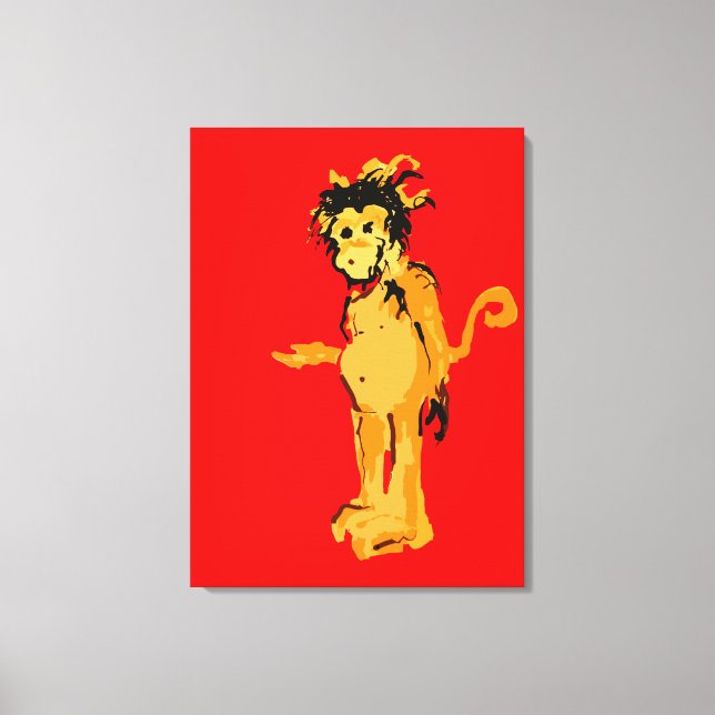 Affenfarbe Leinwanddruck (Vorderseite)