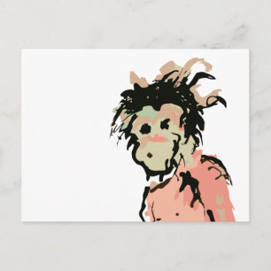 Affenfarbe Postkarte