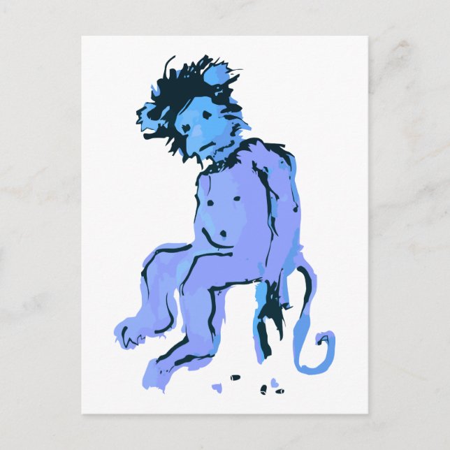 Affenfarbe Postkarte (Vorderseite)