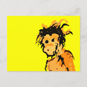 Affenfarbe Postkarte