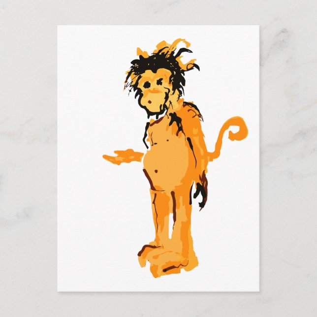 Affenfarbe Postkarte (Vorderseite)