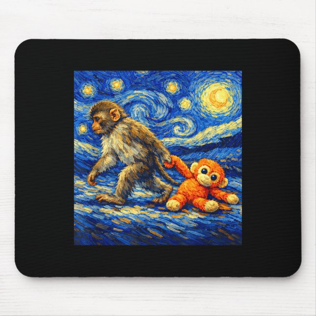 Affenfaust-Team schlägt Babyaffe  Mousepad (Vorne)
