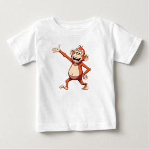 Affenfigur gestikulierend und lächelnd baby t-shirt