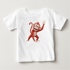 Affenfigur winkt Hallo Baby T-shirt
