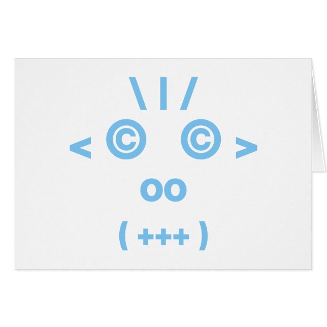 Affengesicht (blau) (Vorderseite (Horizontal))
