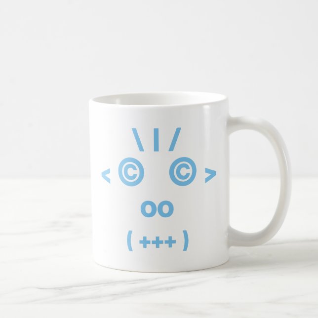 Affengesicht (blau) kaffeetasse (Rechts)