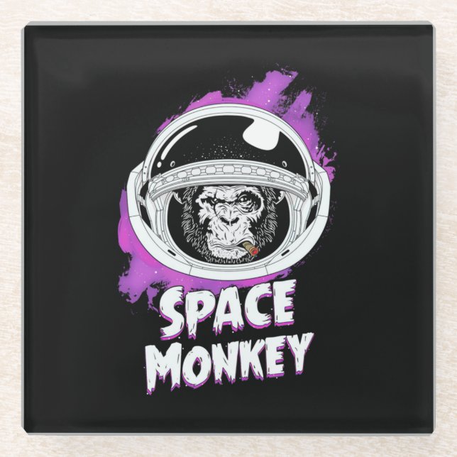 Affenklammer Glasuntersetzer (Vorderseite)