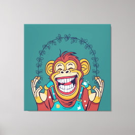 Affenlächeln Leinwanddruck
