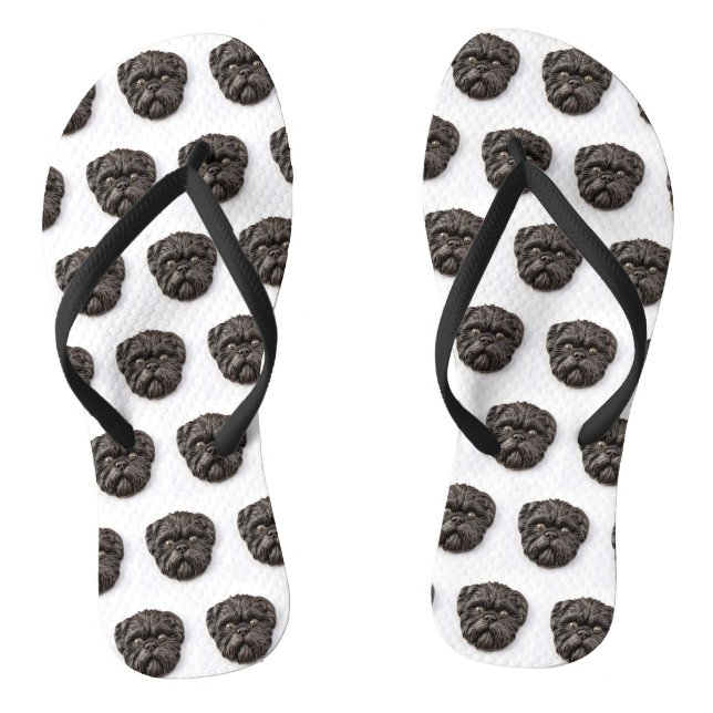 Affenpinscher 3D Inspiriert Flip Flops (Fußbett)