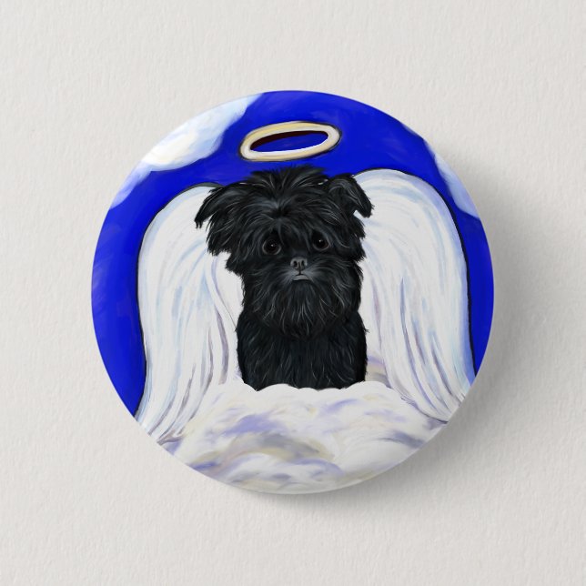 Affenpinscher Angel Button (Vorderseite)