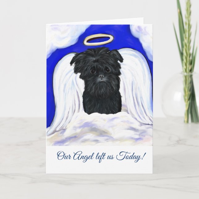 Affenpinscher ANGEL Karte (Vorderseite)