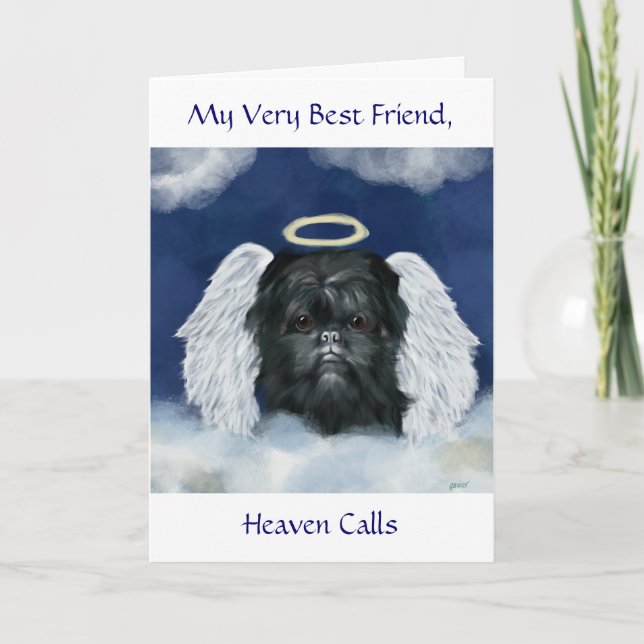Affenpinscher Angel Karte (Vorderseite)