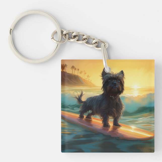 Affenpinscher Beach Surf Peinture (Devant)