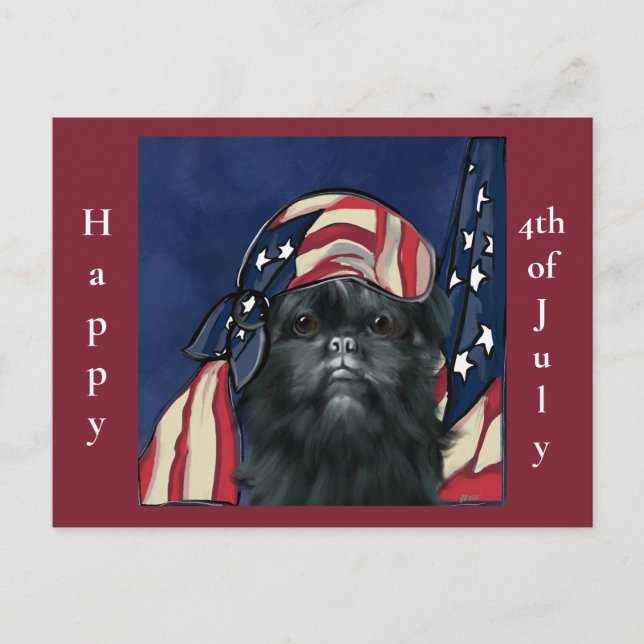 Affenpinscher Canvas Print Postkarte (Vorderseite)