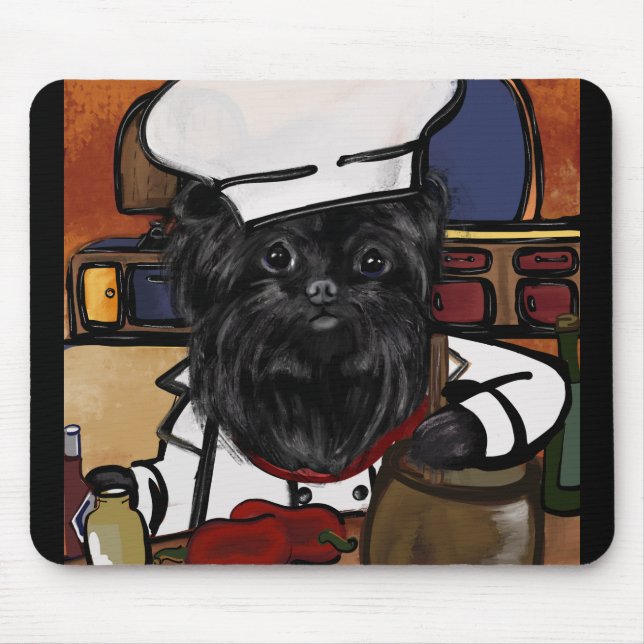 Affenpinscher Chef Mousepad (Vorne)