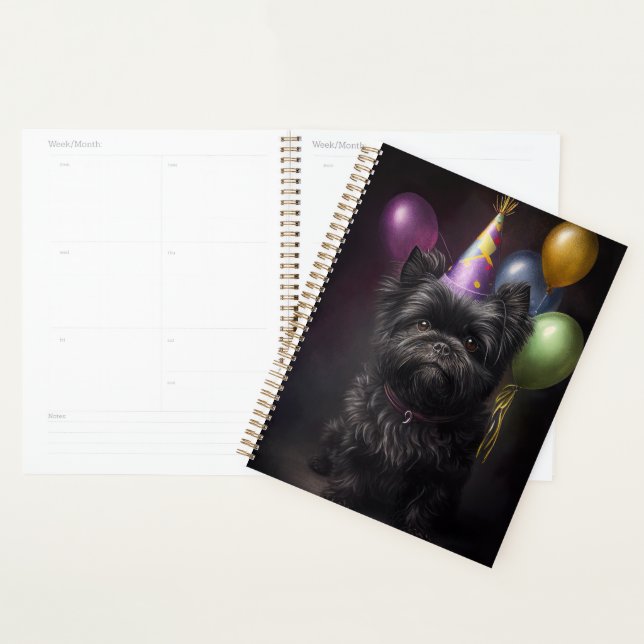 Affenpinscher Chien Ballons d'anniversaire (Devant avec enveloppe)