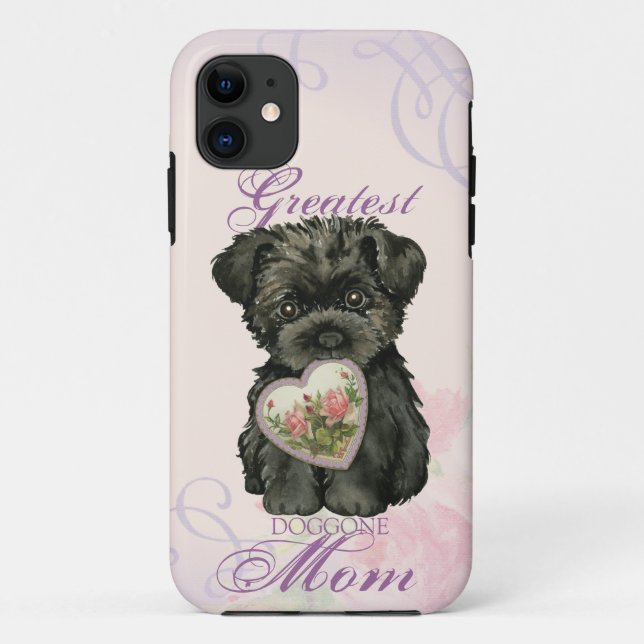 Affenpinscher Coeur Maman Coque-Mate coque iphone (Dos)