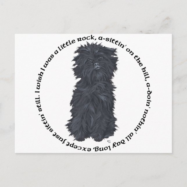 Affenpinscher Ditty Postkarte (Vorderseite)