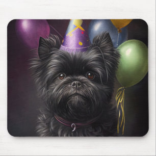 Affenpinscher Dog Birthday Balloons Mousepad