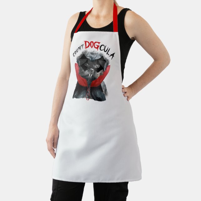 Affenpinscher Dog Funny Halloween Vampire Schürze (InSitu)